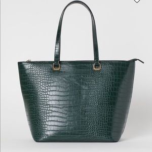 H&M Green Croc Bag-